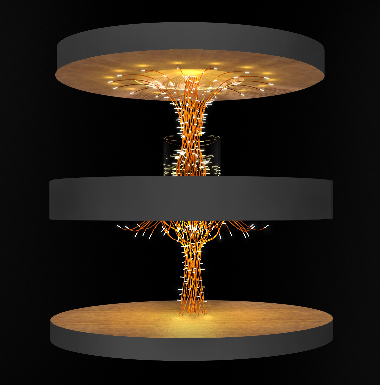Rendering of the completed sculpture.