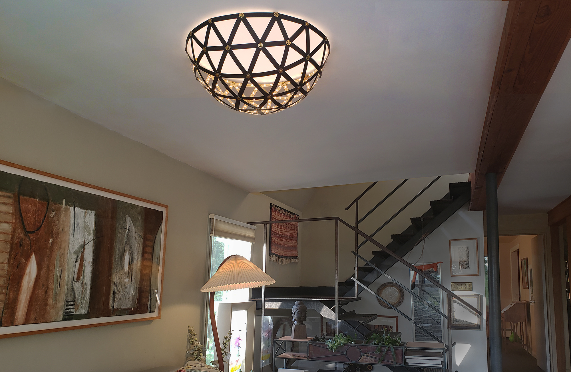 Jupiter Half Dome Small mounted flush to the ceiling