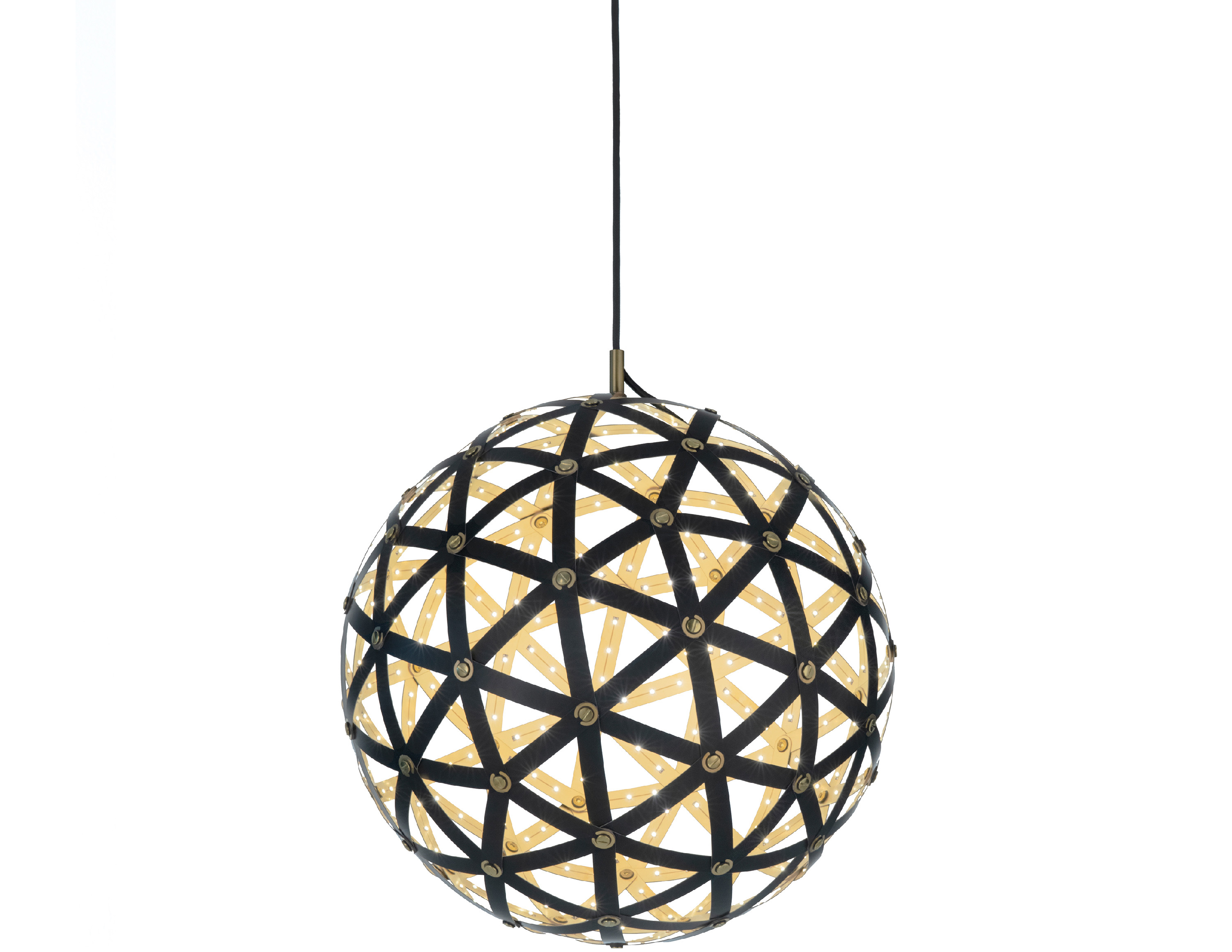 Jupiter Small Black geodesic pendant light, 18 inches