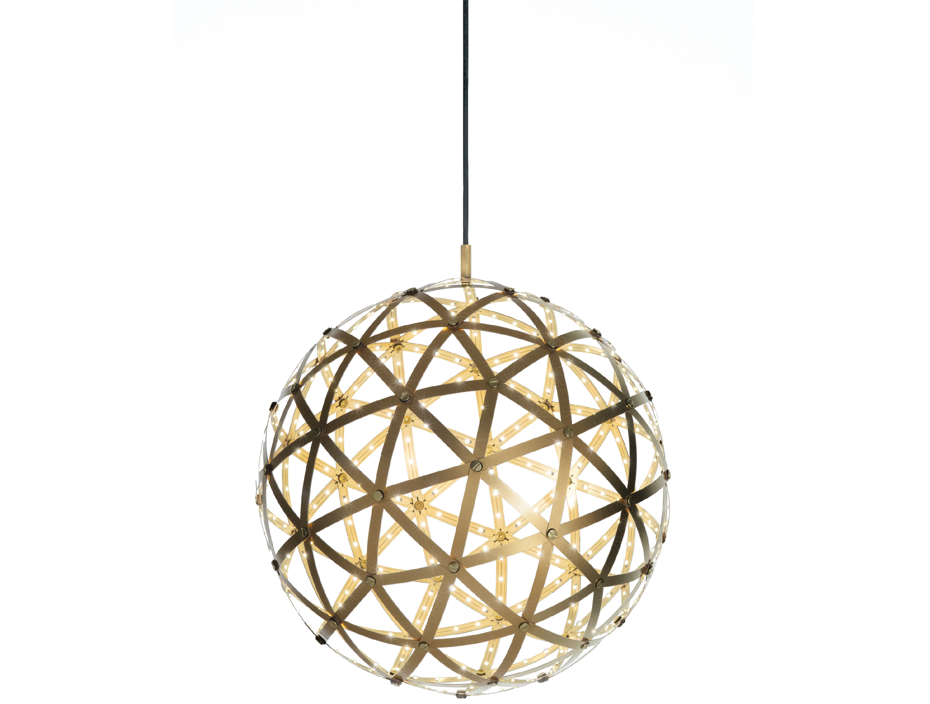 Jupiter Gold Small geodesic pendant light, 18 inches