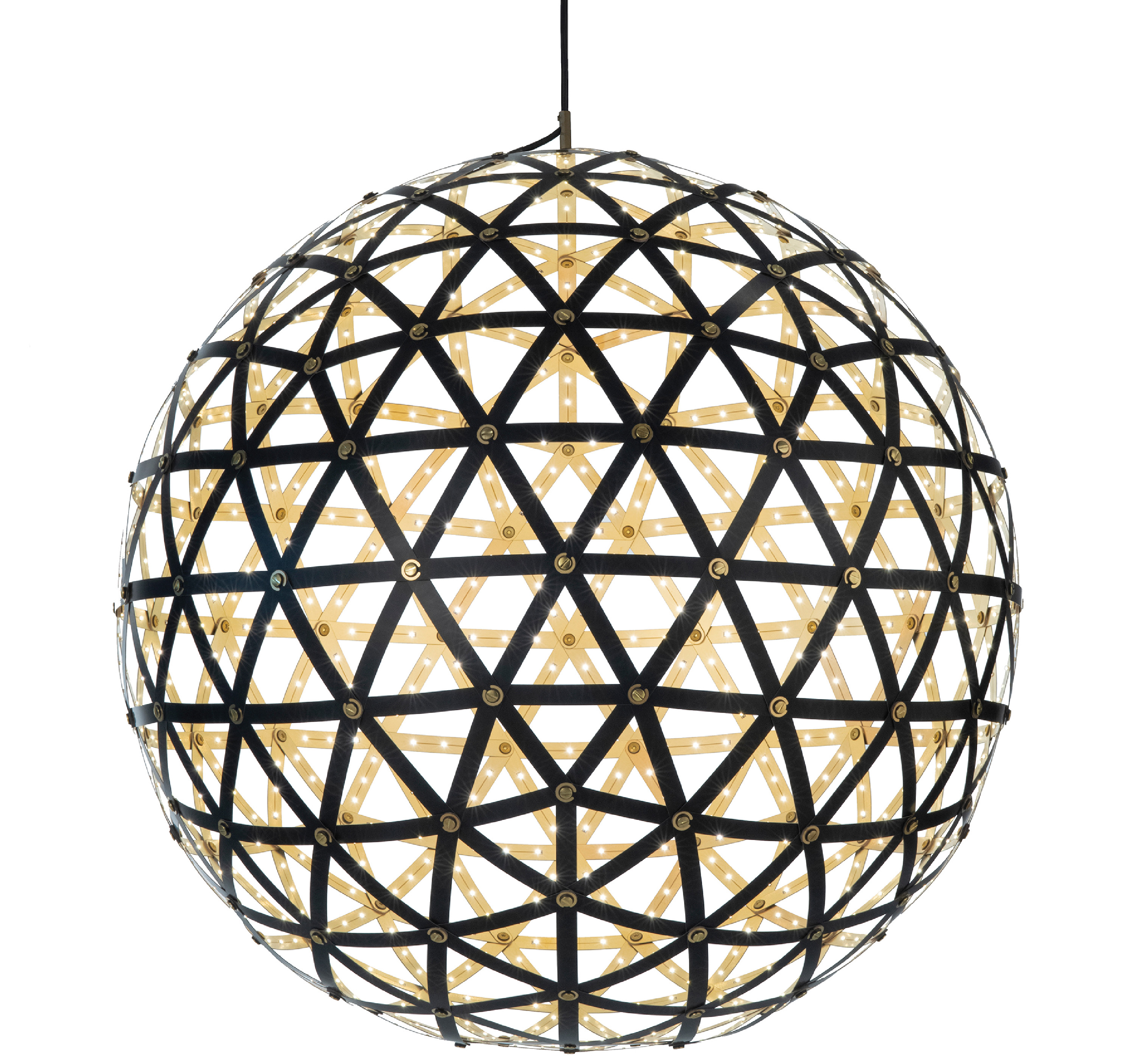 Jupiter Large Black geodesic pendant light, 33 inches