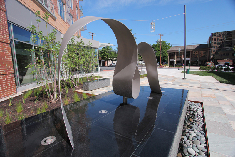 Begin Twist Sculpture Mid-Plaza